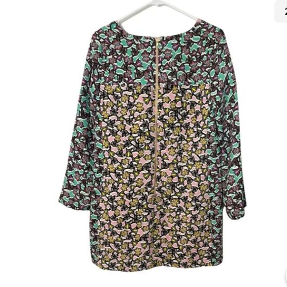 J Crew Tunic Dress Multicolor Floral Cotton Sz 6 Lined •BEAUTIFUL• - Picture 2 of 5